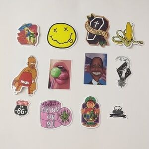 200 pieces assorted stickers random size, theme, color